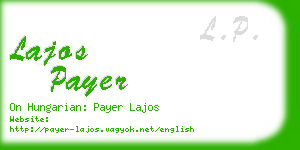 lajos payer business card
